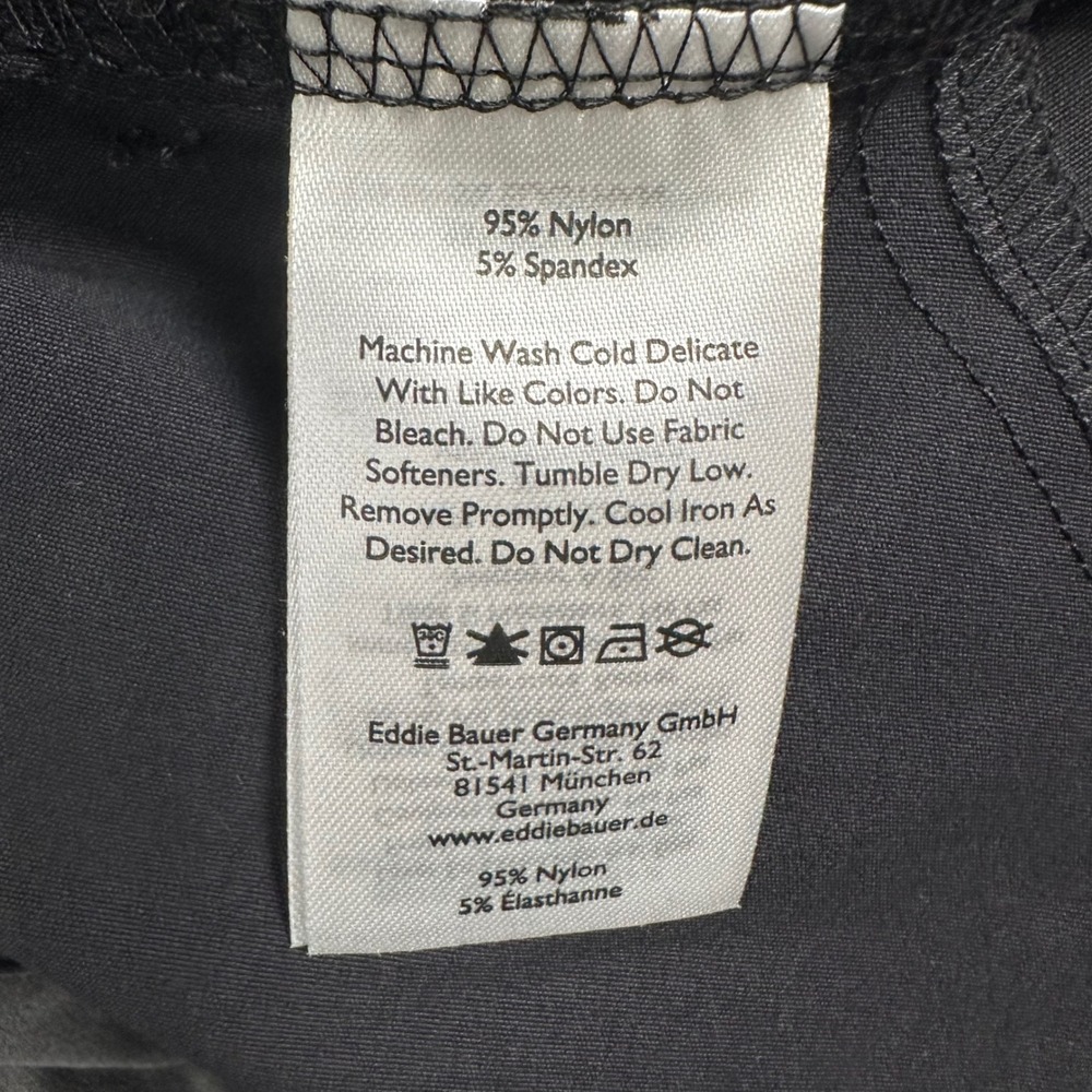 Eddie Bauer Rainier Tech Pants Mens 40x30 Black Outdoor Hiking Nylon Spandex - Picture 6 of 11